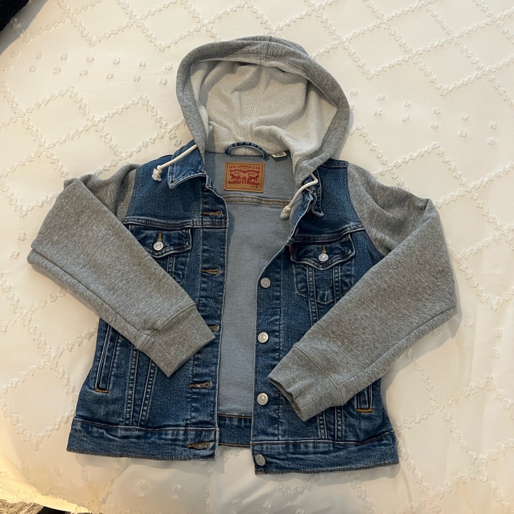 Levi's Women’s Denim Jacket with Gray Hood